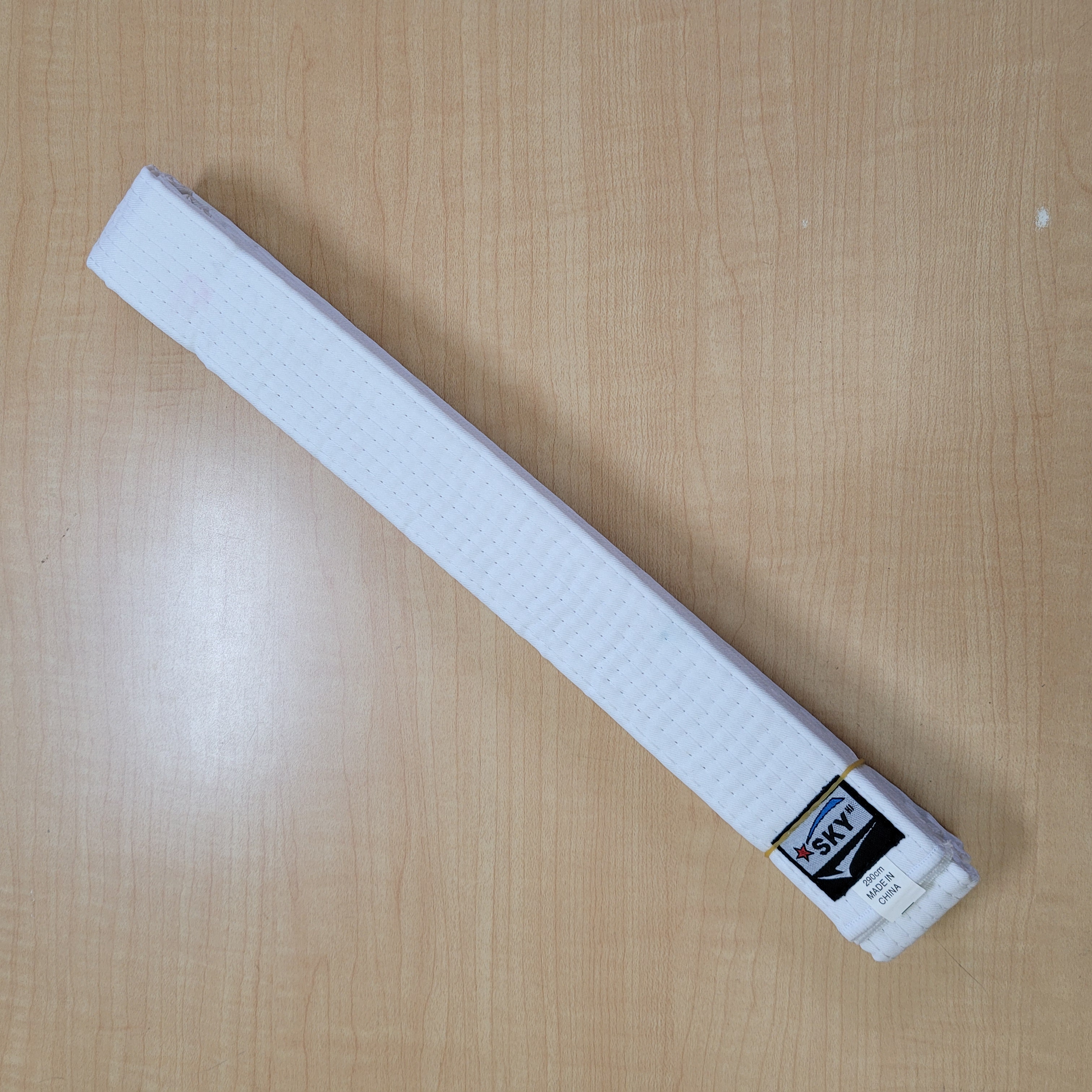 색띠 두번띠 290cm 흰색